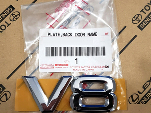 新品 トヨタ純正 100 ランドクルーザー ランクル V8 リアエンブレム バックドア LAND CRUISER GX470 LX470 BACK DOOR CHROME EMBLEM BADGE