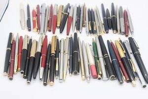 万年筆 ボールペン パーカー 筆記用具 PARKER パイロット 文房具 PILOT シャーペン モンブラン　SHEAFFER 大量　まとめ　55本