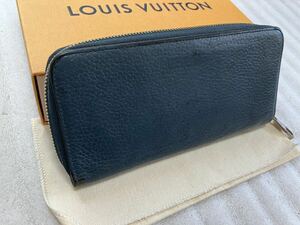 1円〜 LOUIS VUITTON ルイヴィトン M58411 トリヨン ジッピーウォレット ヴェルティカル 長財布 ウォレット ブルー系 