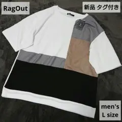 Ragout ラグー 新品 タグ付き メンズ Lサイズ バイカラー Tシャツ