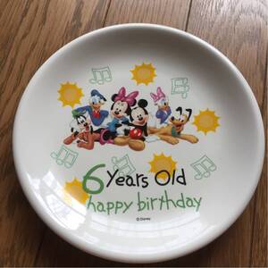 レア　☆Disney☆誕生日プレート　6years Old ミッキーと仲間たち