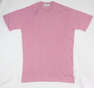 新品 John Smedley　ジョンスメドレー 最高級シーアイランドコットン　Tシャツ　 Sサイズ 　MOORKAND PINK