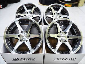 カスタムサイズ 要オーバーフェンダー ディープコンケイブ VALOR DCR 18inch 6H139.7 9.0J+20 イーグル LS2000HBⅡ 225/45R18 ハイエース