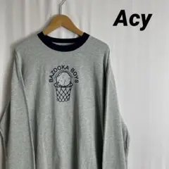 ACY BAZOOKA BOYS L/S TEE - ASH ロンT Tシャツ