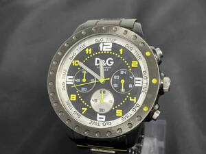 D&G DOLCE&GABBANA ドルチェ&ガッバーナTIME WATCH NAVAJO タイムウォッチ ナバジョ 腕時計 メンズ ブラック系 黒系