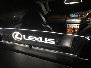 valkyrey style レクサス SC430 / 40ソアラ / UZZ40 専用 LED ウインド ディフレクター LEXUS 文字 LEDホワイト。リモコン付き