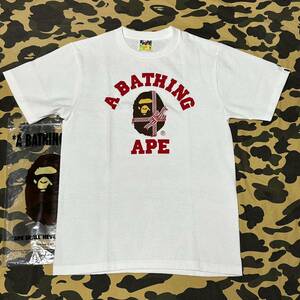 DS christmas college logo tee bape エイプ ape カレッジロゴ A BATHING APE Tシャツ 新品