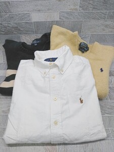 ◇ 《 POLO RALPH LAUREN/RALPH LAUREN まとめ売り3点セット キッズ 子供服 サイズ150＆12＆L セーター シャツ メンズ 》 P 1404250011370