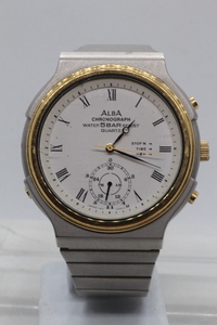 【SEIKO】ALBA CHRONOGRAPH V601 5BAR 中古品時計 分解掃除必要 24.11.11 