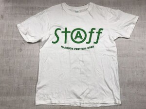 FUJIROCK FESTIVAL 2022 フジロック フェスティバル ビームス BEAMS協賛 STAFF スタッフ バンドT 半袖Tシャツ メンズ コットン100% XL 白