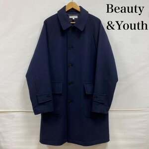 ユナイテッドアローズ BEAUTY&YOUTH メルトン バルカラー コート 1225-179-8734 コート コート XL 紺 / ネイビー