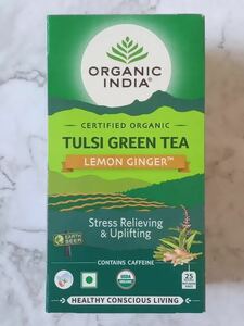 オーガニックインディア　オーガニックティー　トゥルシー　Green tea lemon Ginger 25Tea Bags セット