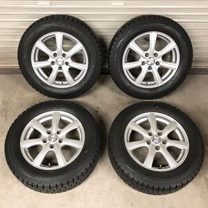 0691 バリ山 DUNLOP WINTER MAXX ダンロップ ウィンターマックス WM01 215/60R16 PRD PCD114.3 6.5J +38 マークX ジオ カムリ など