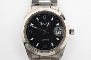 ブローバ ラウンド シルバー デイト クォーツ メンズ 腕時計 BULOVA