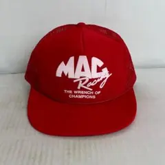 【USA古着】MAC Racing ビンテージ メッシュキャップ レッド マック