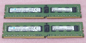 §Samsung M393A1G40DB0-CPB0Q 2枚セット *PC4-17000/DDR4-2133/PC4-2133P ECC REG/Registered 288Pin DDR4 RDIMM 16GB(8GB x2) 動作品