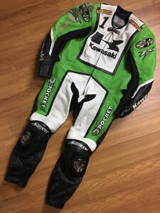 JOE ROCKET × KAWASAKI DUNLOP ジョーロケット カワサキ ダンロップ ライダース レーシング ライディング オールインワン ツナギ サイズ50