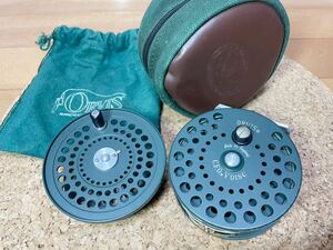 ★即決！稀少 限定色 ORVIS CFO 5 DISC fly reel 替えスプール付き ソフトケース付き 美品！機関好調 オービス C.F.O.V ディスク ★