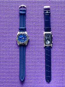 自宅保管未使用品　非売品　クウォーツアナログ腕時計　2本　説明書付き