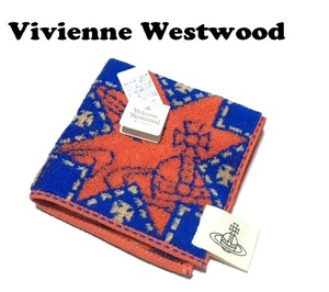 【Vivienne Westwood】(NO.5787）ヴィヴィアンウエストウッド タオルハンカチ 　オーブ柄　未使用　25cm