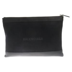 BALENCIAGA バレンシアガ ネイビークリップM クラッチバッグ ブラック 373834