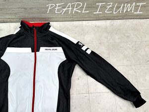 ☆ PEARL IZUMI JACKET WIND BREAK SIZE:M パールイズミ ブラック/ホワイト 長袖 サイクルジャケット 裏起毛 ロード ミニベロ Y-201