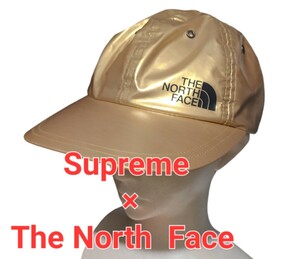 Supreme×The North Faceシュプリーム ノースフェイスキャップ18SS mettallic 6panel hatcollorゴールド サイズフリー