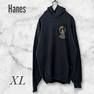 Hanes ヘインズ パーカー プルオーバー 90s　ビンテージ ネイビー XL 1258