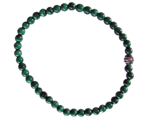 CHROME HEARTS 4MM MALACHITE & SILVER BEADS BRACELET クロムハーツ マラカイトビーズ ブレスレット　4MM