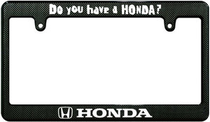 【新品・即決】カーボン調 ナンバーフレーム HONDA ホンダ do you have a honda? 汎用