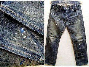 ◇即決[M]NEIGHBORHOOD 2008年 WASHED.MID.DENIM/14OZ-PT ペンキ加工 ペイント MEDIUM STRAIGHT SAVAGE サベージデニム パンツ■4195