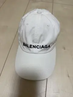 BALENCIAGA バレンシアガ キャップ ホワイト　帽子 刺繍