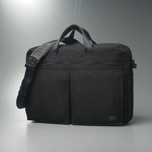 MG5324◎PORTER ポーター 吉田カバン TENSION テンション 2WAY BRIEFCASE ブリーフケース ビジネスバッグ 鞄 627-17307 ブラック 黒