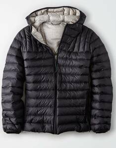 * ラスト * AE アメリカンイーグル ライトダウンジャケット AE LIGHTWEIGHT PACKABLE PUFFER JACKET M / Black *