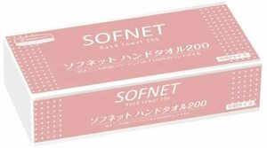 日本製紙クレシア ソフネット ハンドタオル　中判　200枚×30袋