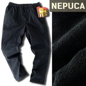 新品 ネプカ 裏暖 シャギー ストレッチ ツイル パンツ LL 黒 【9-4521_10】 NEPUCA 秋冬 保温 トラウザーズ 防風 テーパード メンズ