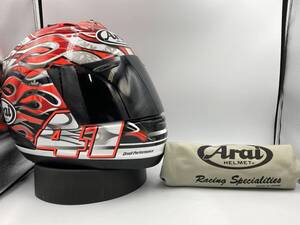 Arai アライ RX7 RR5 RX7-RR5 RX-7 RRV HAGA ハガ 芳賀紀行 フルフェイス ヘルメット スモーク付き!! Lサイズ 使用極小!! 超美品!!