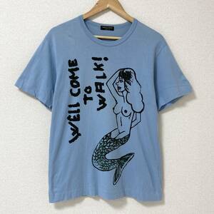 AD2003 コムデギャルソンオムプリュス マーメイド Tシャツ 水色 HOMME PLUS 半袖 カットソー Tee 人魚 CUBA VINTAGE archive 3090137