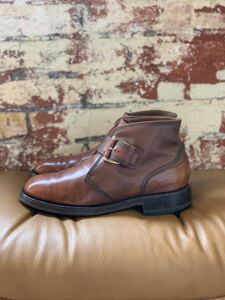 80s FLORSHEIM IMPERIAL MONK STRAP BOOTS ヴィンテージ フローシャイムインペリアル モンクストラップブーツ 革靴 70s 送料無料 アメトラ