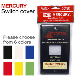 マーキュリー スイッチプレート ( 1口 ) スイッチカバー おしゃれ コンセントカバー MERCURY スチール製 ガレージ 西海岸風 インテリア