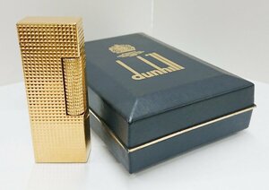 dunhill/ダンヒル ② ヴィンテージ ローラー ライター 金色 ゴールドカラー★着火確認済み★USED品 BOX付※劣化有