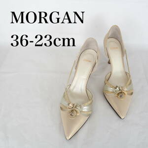 MK5698*MORGAN*モルガン*レディースパンプス*36-23cm*ベージュ