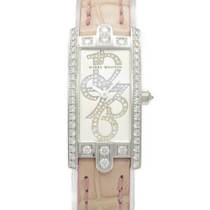 ハリーウィンストン アヴェニューC ミニ 腕時計 ウォッチ ブランドオフ HARRY WINSTON K18WG（ホワイトゴールド） 腕時計 K18WG/革 中古