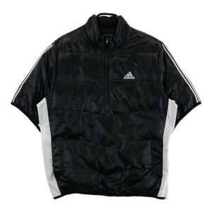 ADIDAS GOLF アディダスゴルフ ハーフジップ半袖ダウンブルゾン ブラック系 M [240101209203] ゴルフウェア メンズ