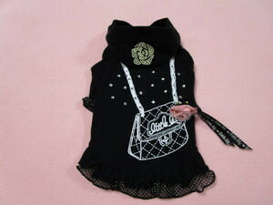 送料無料　PARIS EROTICA パリエロ/ PINK GOLD　Sサイズ 胴回り34cm　PG×Little Lily　Coco Hoodie　ブラック　中古 定価9350円