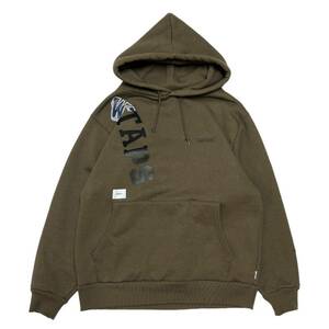 WTAPS ダブルタップス　Pullover Print Hoodie ブラウン サイズ:02