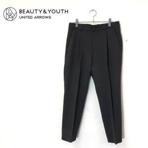 1D2461-Q◆BEAUTY & YOUTH UNITED ARROWS ビューティー&ユース ユナイテッドアローズ センタープレスパンツ◆sizeM ブラウン ポリエステル