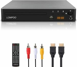 LP-099 LONPOO DVDプレーヤー リージョンフリー HDMI/AV出力1080P CPRM再生可能 USB2.0入力 