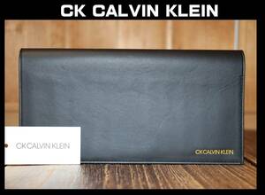 送料無料 即決【未使用】 ck Calvin Klein ★ 牛革/豚革 ゲイン 長財布 ★ カルバンクライン 税込定価1万7600円 825614 カーフレザー