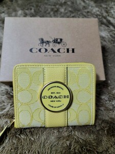 【1スタ】C-604 COACH シグネチャー ロニー ジャガード ジップ アラウンド ウォレット 並行輸入品